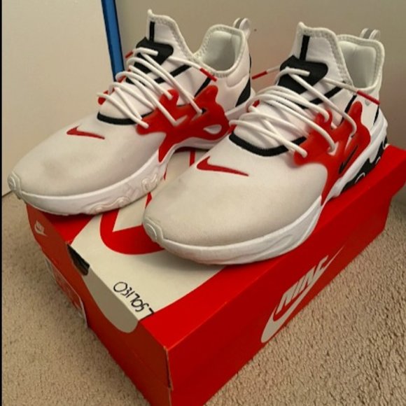 nike react presto white university red